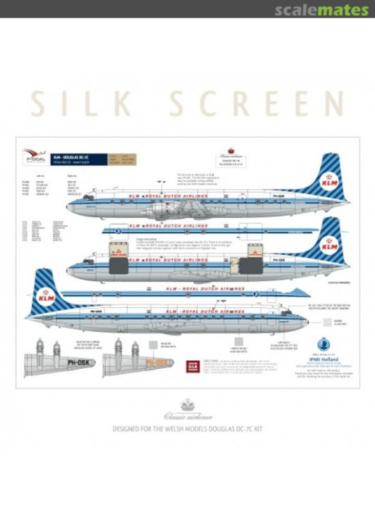Boxart KLM - Douglas DC-7 (Diagonal stripes) FD072-059 F-DCAL