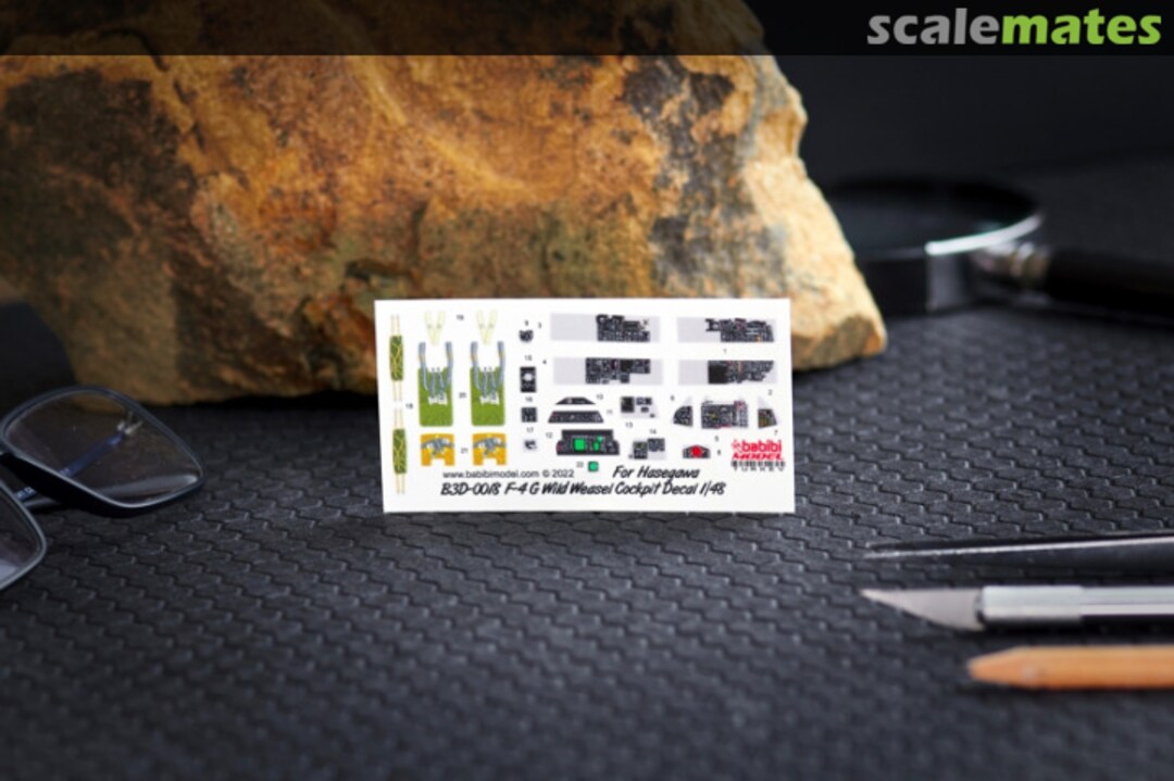 Boxart F-4G Phantom II Wild Weasel 3D Cockpit Decal Set B3D-0018 Babibi model Boxart F-4G Phantom II Wild Weasel 3D Cockpit Decal Set B3D-0018 Babibi model