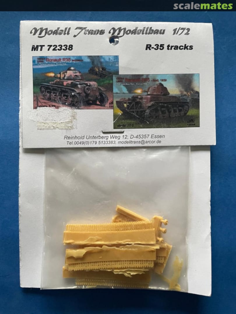 Boxart R-35 tracks MT 72338 Modell Trans Modellbau Boxart R-35 tracks MT 72338 Modell Trans Modellbau
