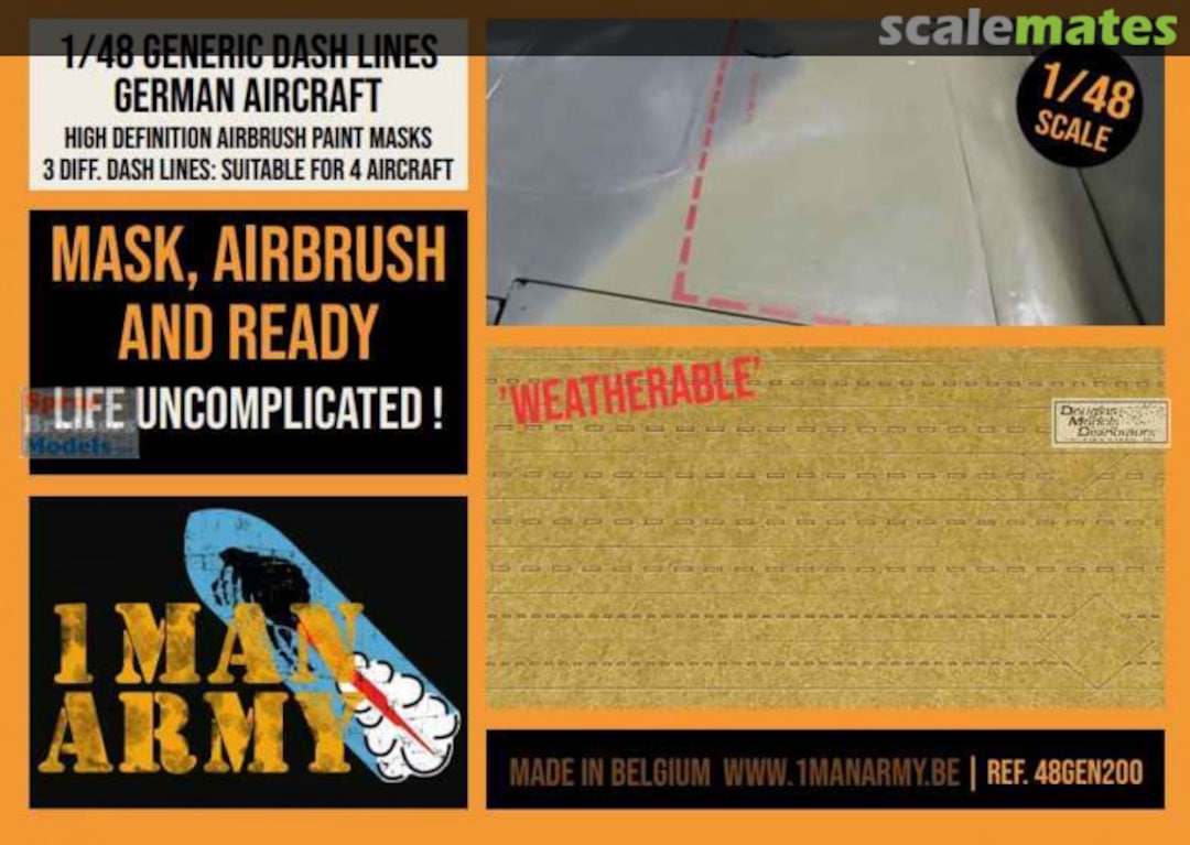 Boxart Generic dashlines German aircraft 48GEN200 1ManArmy Boxart Generic dashlines German aircraft 48GEN200 1ManArmy