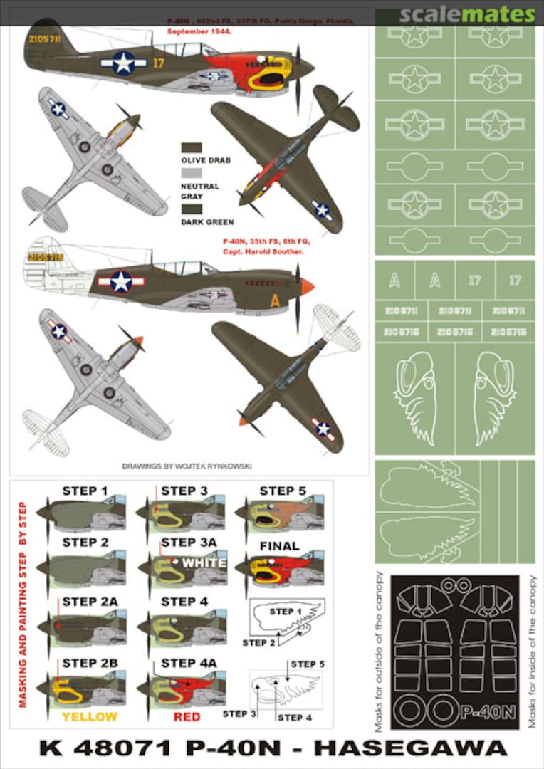 Boxart Curtiss P-40N Kittyhawk "USAAF" K48071 Montex Boxart Curtiss P-40N Kittyhawk "USAAF" K48071 Montex