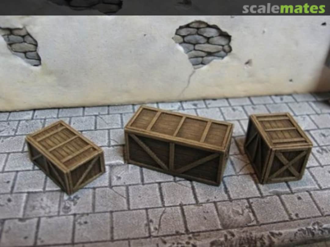Boxart Small Shipping Crates - 6 pcs 35130 Reality in Scale Boxart Small Shipping Crates - 6 pcs 35130 Reality in Scale