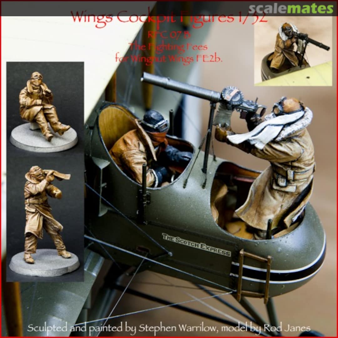 Boxart The Fighting Fees Pilot/Gunner for Fe.2b RFC07 B Wings Cockpit Figures