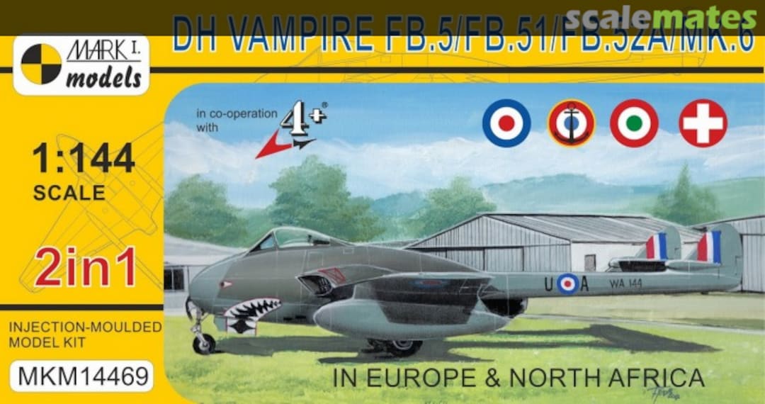 Boxart de Havilland Vampire FB.5/FB.51/FB.52A/Mk.6 MKM14469 Mark I Models Boxart de Havilland Vampire FB.5/FB.51/FB.52A/Mk.6 MKM14469 Mark I Models