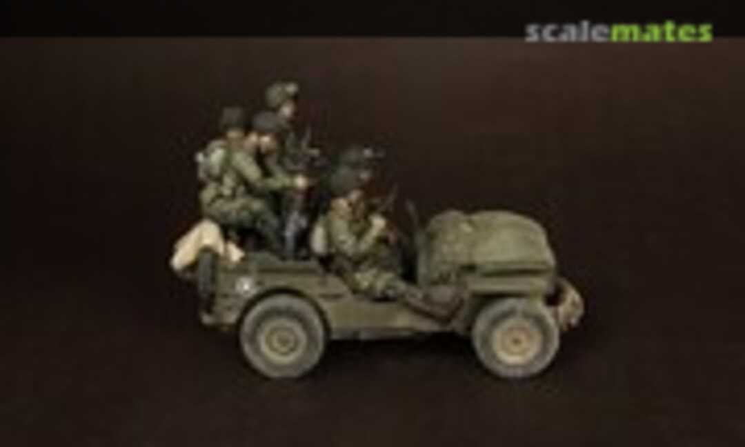 1:35 US Airbornes with sergeant for jeep. Normandy, 1944. (SOGA Miniatures SOGA-18) SOGA-18