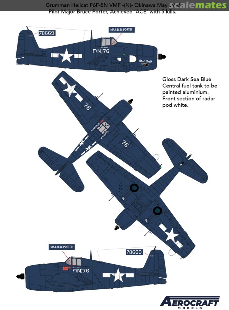 Boxart F6F-5N Hellcat "Black Death" ACM-24005 Aerocraft Models Boxart F6F-5N Hellcat "Black Death" ACM-24005 Aerocraft Models