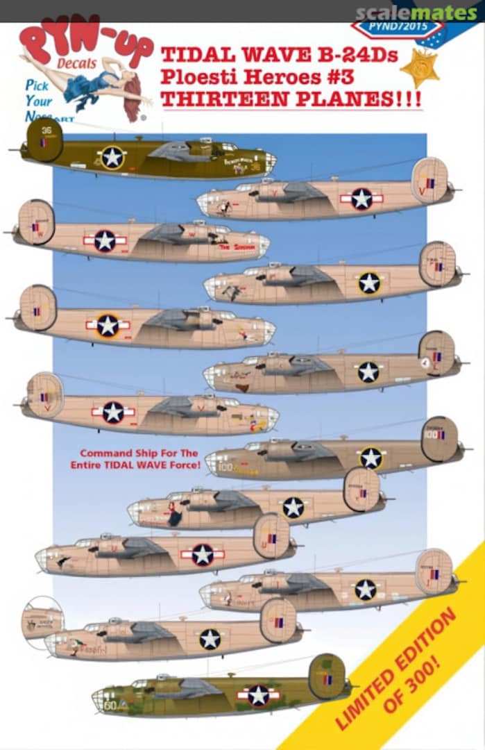 Boxart Tidal Wave B-24Ds PYND72015 Pyn-Up Decals Boxart Tidal Wave B-24Ds PYND72015 Pyn-Up Decals