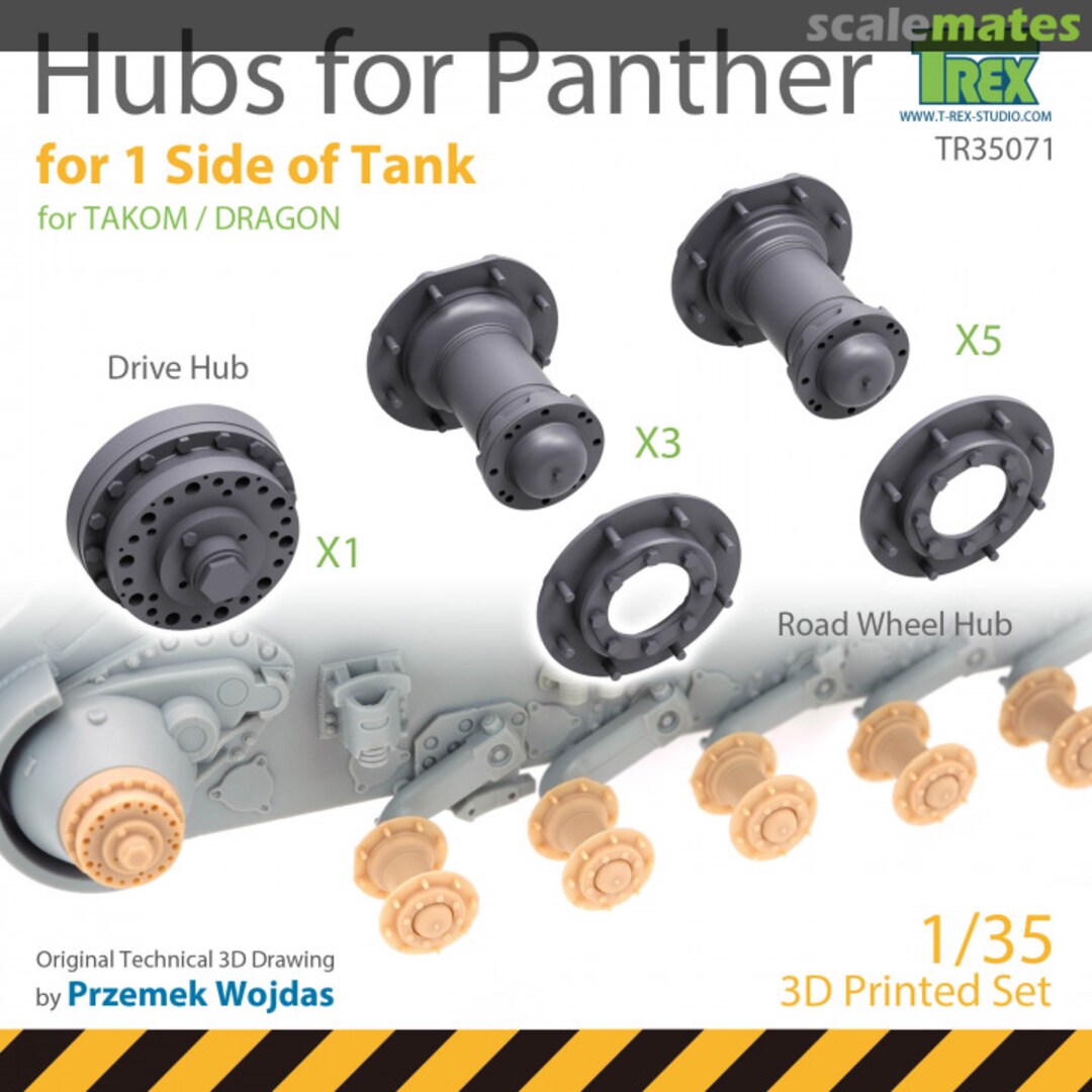 Boxart Hubs for Panther (for 1 Side of Tank) TR35071 T-Rex Studio Boxart Hubs for Panther (for 1 Side of Tank) TR35071 T-Rex Studio
