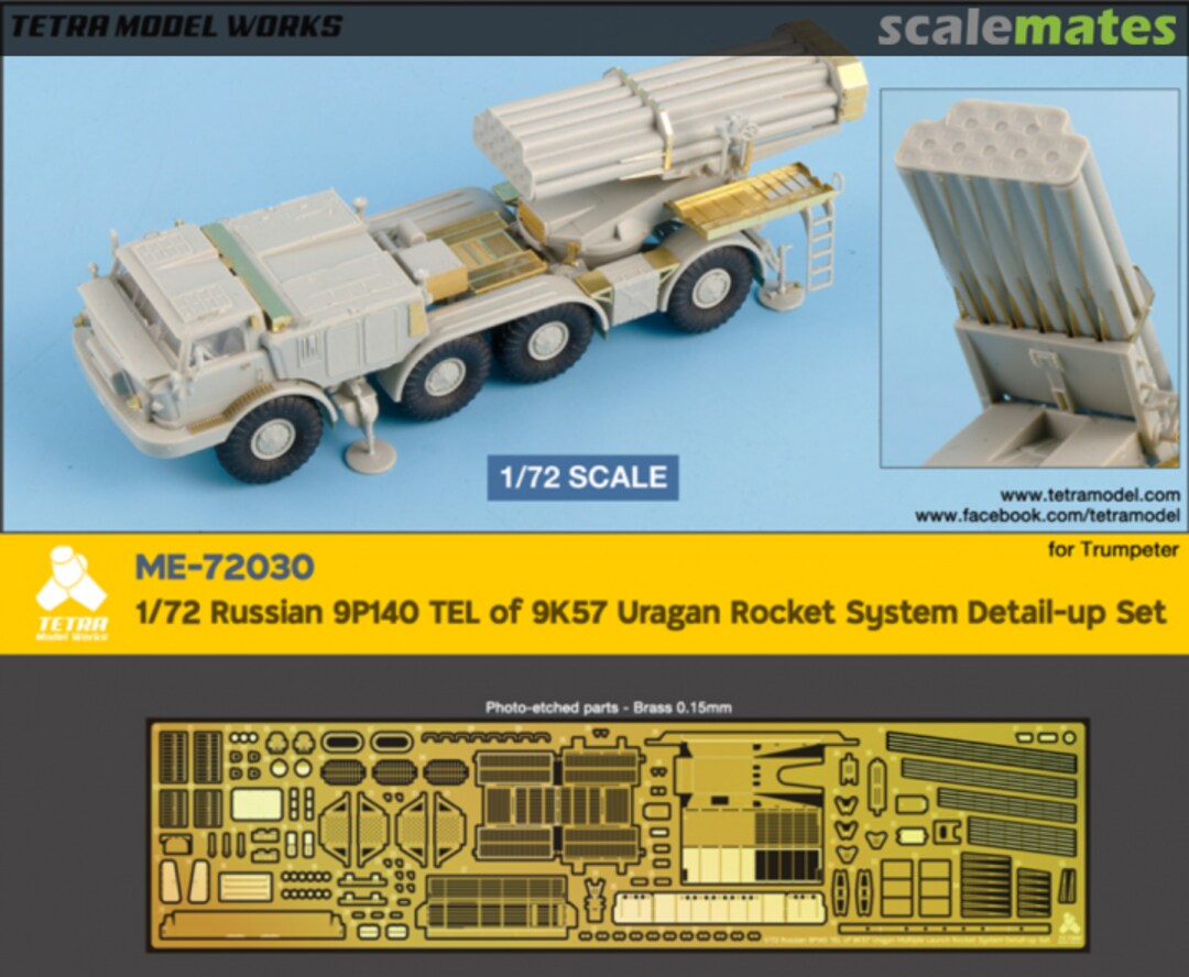 Boxart 9P140 TEL of 9K57 Uragan Rocket System Detail-up Set ME-72030 Tetra Model Works Boxart 9P140 TEL of 9K57 Uragan Rocket System Detail-up Set ME-72030 Tetra Model Works