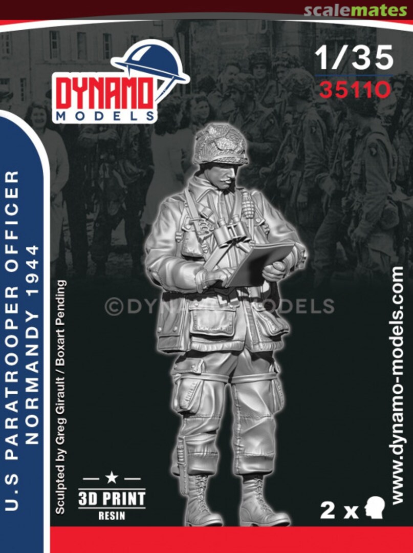 Boxart US Paratroopers Officer Checking Map 35110 Dynamo Models