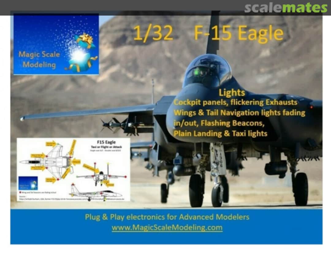 Boxart F-15 Eagle - Lighting Kit MSM-065 Magic Scale Modeling