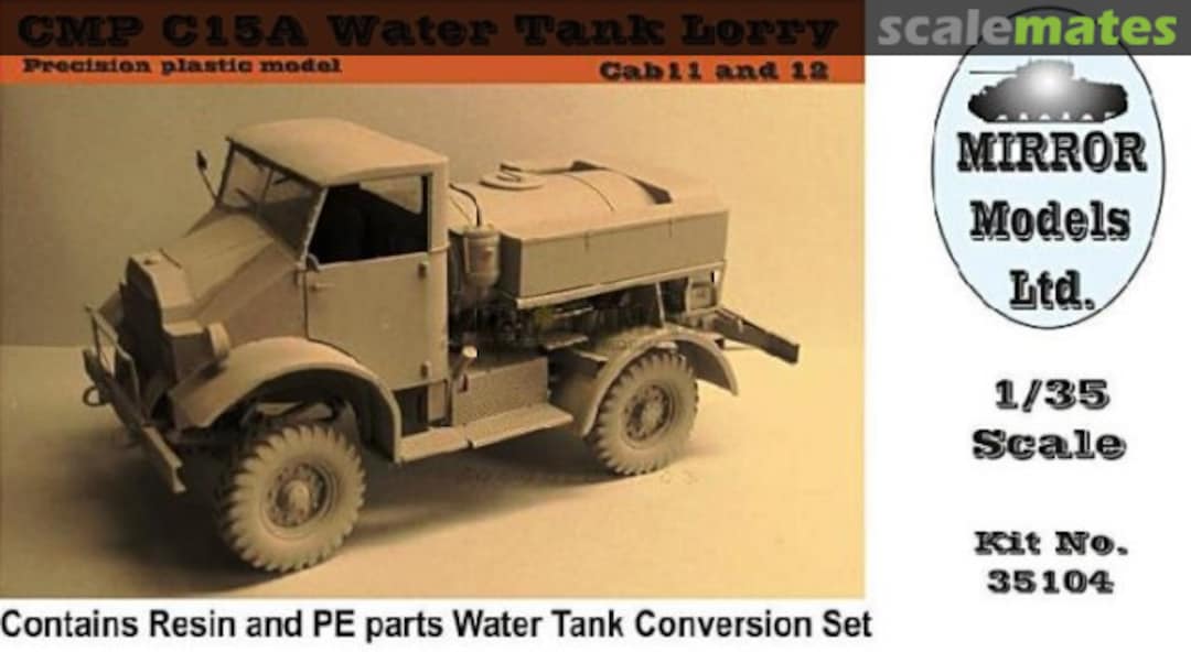 Boxart CMP C15A Water Tank Lorry 35104 MIRROR Models Boxart CMP C15A Water Tank Lorry 35104 MIRROR Models