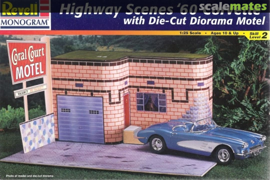 Boxart Highway Scenes '60 Corvette 85-7802 Revell Monogram Boxart Highway Scenes '60 Corvette 85-7802 Revell Monogram