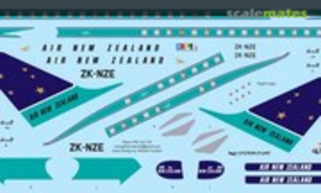 1:144 DC-8 Air New Zealand (67) (Vintage Flyer Decals VFD144-133) VFD144-133