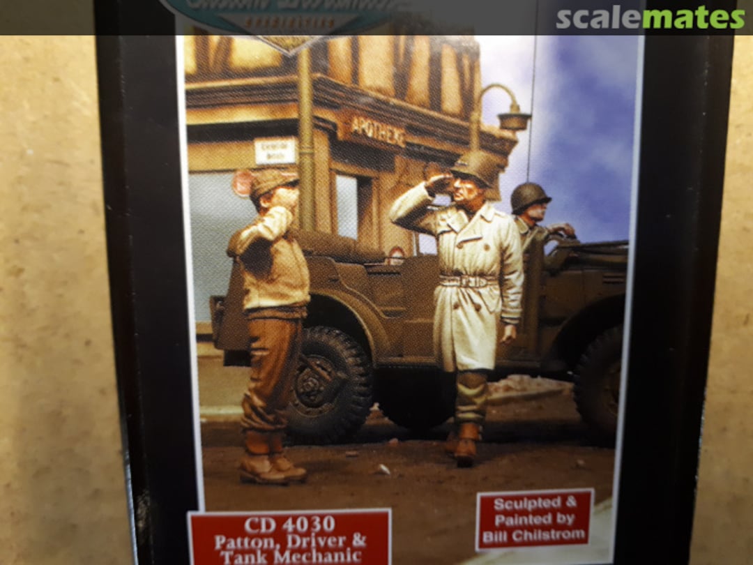 Boxart Patton, driver and tank mechanic CD 4030 Custom Dioramics Boxart Patton, driver and tank mechanic CD 4030 Custom Dioramics