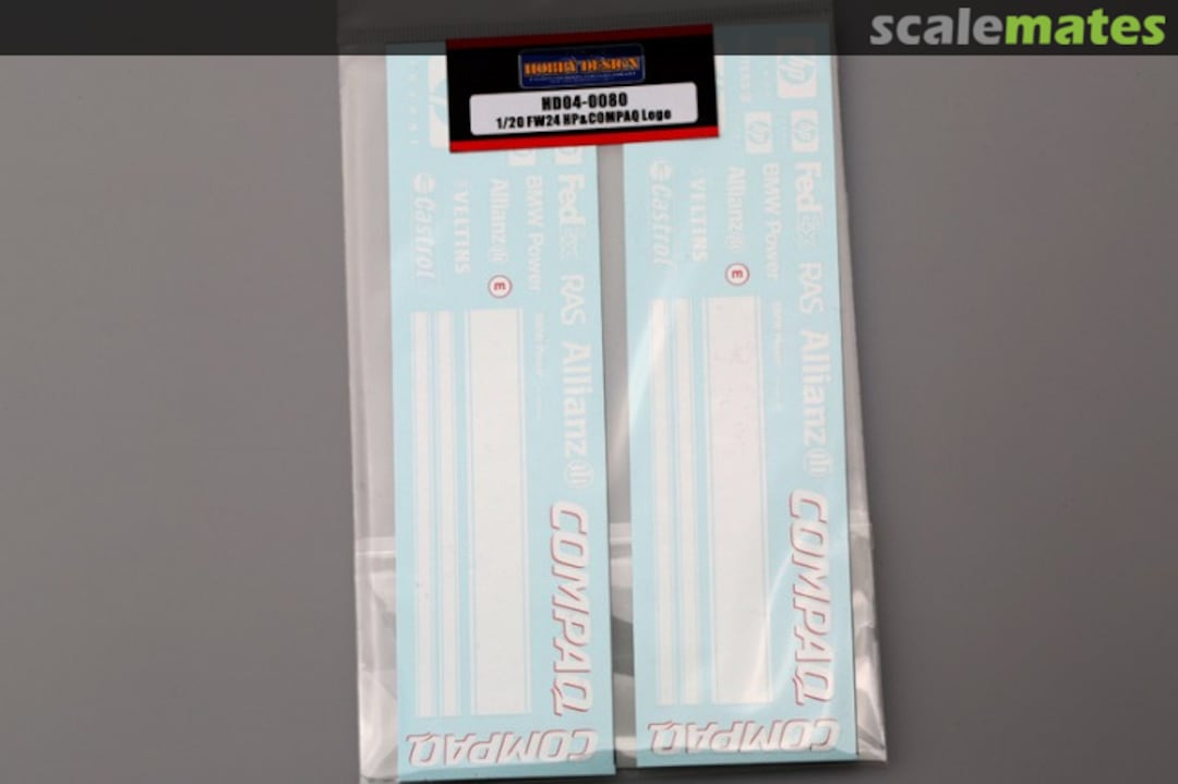 Boxart Williams FW24 HP & COMPAQ Logo HD04-0080 Hobby Design Boxart Williams FW24 HP & COMPAQ Logo HD04-0080 Hobby Design