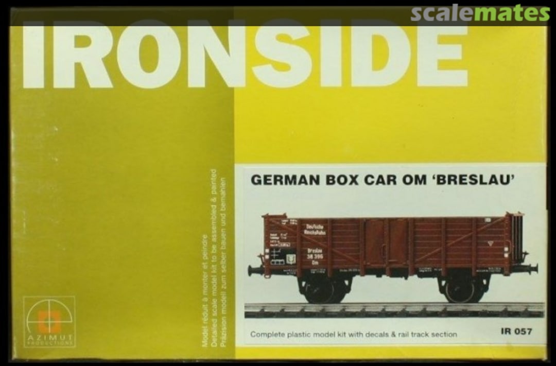 Boxart German Box Car OM "Breslau" with Rail Tracks IR 057 Azimut-Ironside Boxart German Box Car OM "Breslau" with Rail Tracks IR 057 Azimut-Ironside