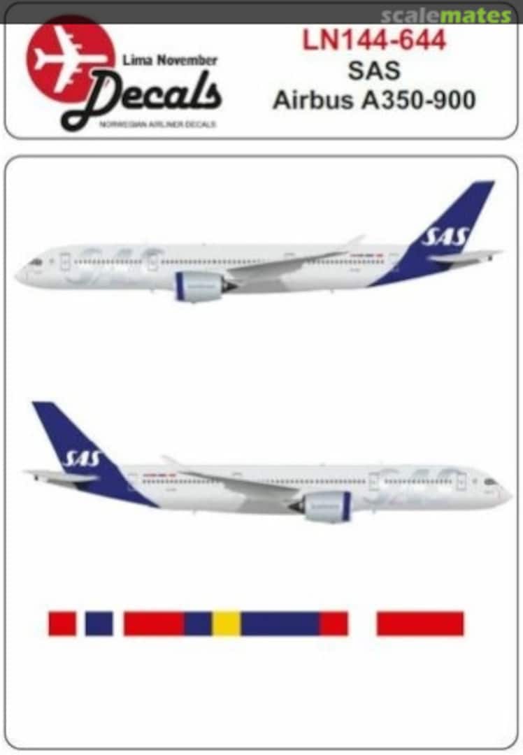 Boxart SAS Airbus A350-900 LN144-644 Lima November Decals Boxart SAS Airbus A350-900 LN144-644 Lima November Decals
