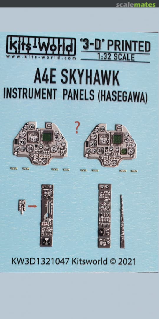 Boxart Scale Douglas A-4E Skyhawk - Cockpit Instrument Panels (Hasegawa) KW3D1321047 Kits-World Boxart Scale Douglas A-4E Skyhawk - Cockpit Instrument Panels (Hasegawa) KW3D1321047 Kits-World