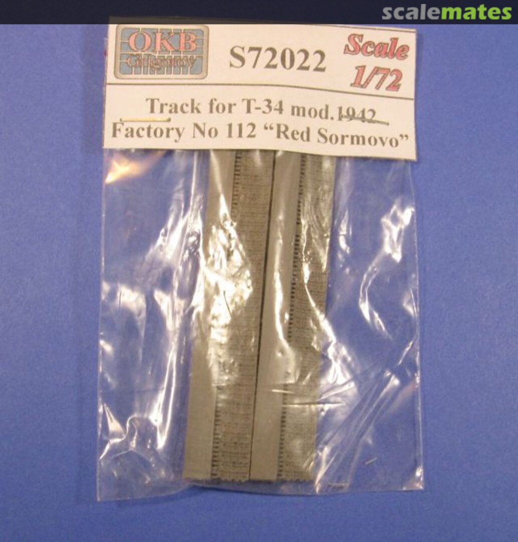 Boxart Tracks for T-34 mod. 1942 S72022 OKB Grigorov Boxart Tracks for T-34 mod. 1942 S72022 OKB Grigorov