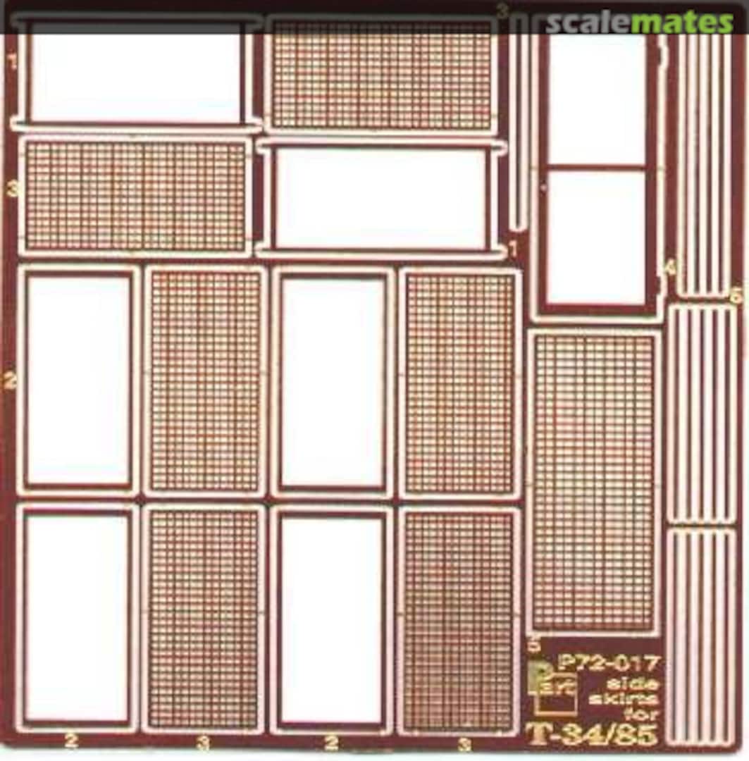 Boxart Side skirts for T-34/85(Berlin'45) P72-017 Part Boxart Side skirts for T-34/85(Berlin'45) P72-017 Part