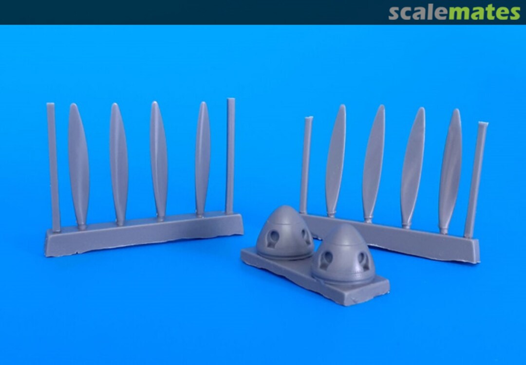 Boxart Ju-88A-0 spinner with correct shape, prop cut outs and rivet detail - plus 8x props 48P029 AIMS Boxart Ju-88A-0 spinner with correct shape, prop cut outs and rivet detail - plus 8x props 48P029 AIMS