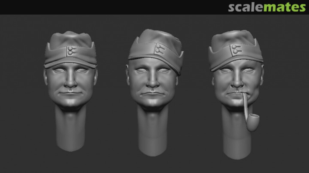 Boxart Heads B - Set of Heads with Field Cap M43 F012-72 Firma49