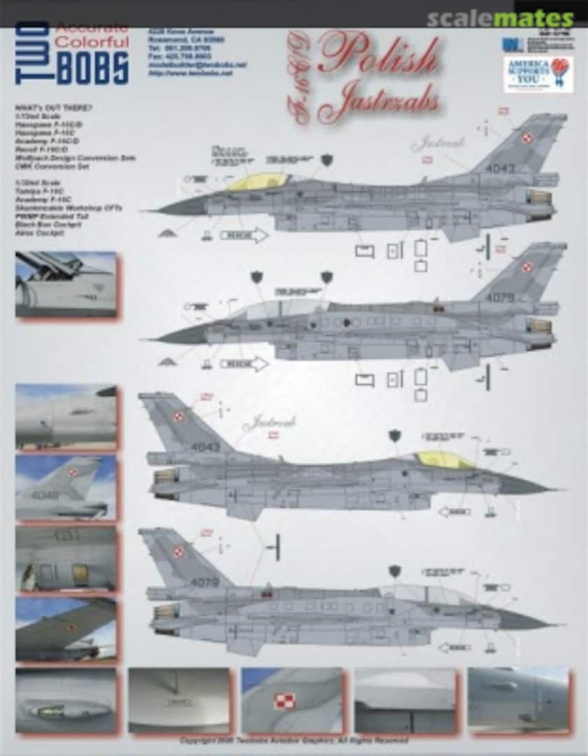 Boxart F-16C/D Polish Jastrzabs 72-073 TwoBobs Aviation Graphics Boxart F-16C/D Polish Jastrzabs 72-073 TwoBobs Aviation Graphics