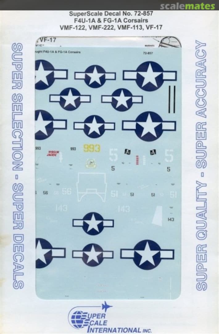 Boxart F4U-1A FG-1A Corsair 72-857 SuperScale International Boxart F4U-1A FG-1A Corsair 72-857 SuperScale International