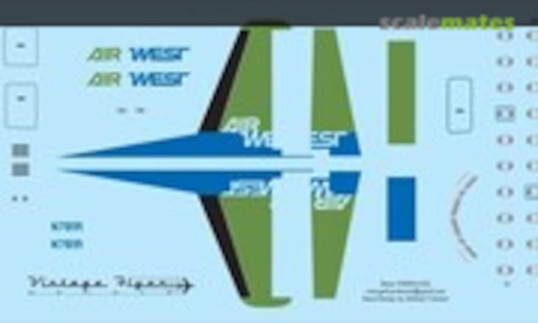 1:144 F-27 Air West (G/B) (Vintage Flyer Decals VFD144-032) VFD144-032