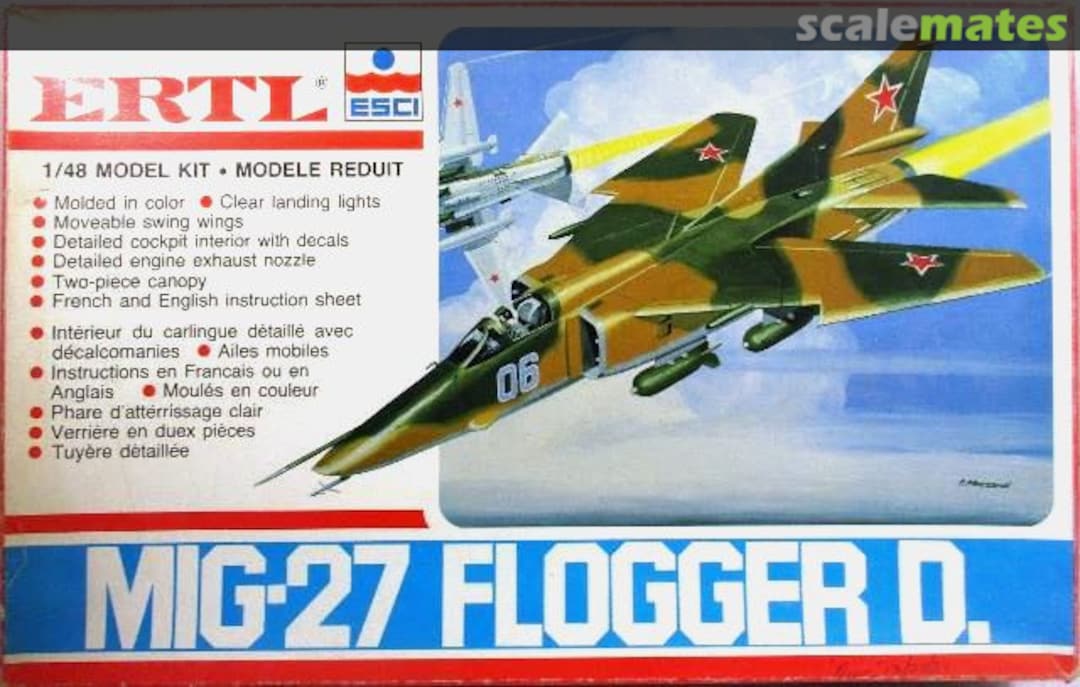 Boxart MiG-27 Flogger D 8428 ERTL Boxart MiG-27 Flogger D 8428 ERTL