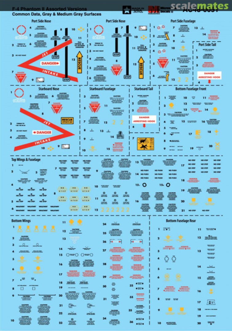 Boxart F-4 Phantom II Assorted Versions AC48-0051 Microscale Boxart F-4 Phantom II Assorted Versions AC48-0051 Microscale