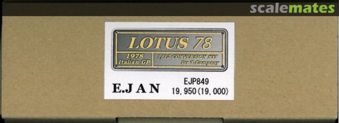 Boxart Lotus 78 EJP849 E.Jan Boxart Lotus 78 EJP849 E.Jan