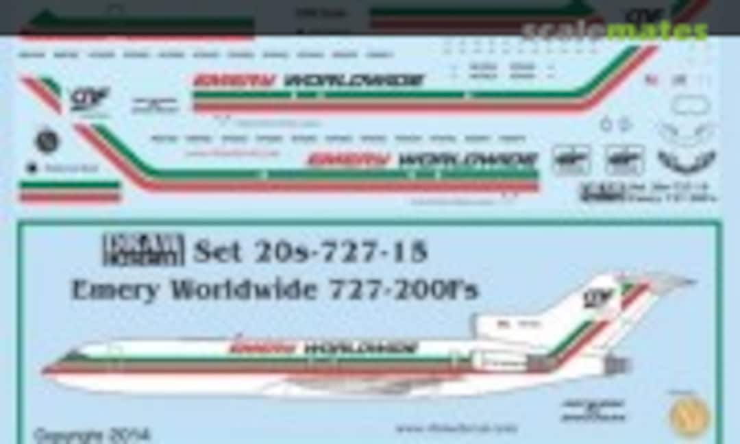 1:200 Emery Worldwide 727-200Fs (Draw Decal 20-727-15) 20-727-15