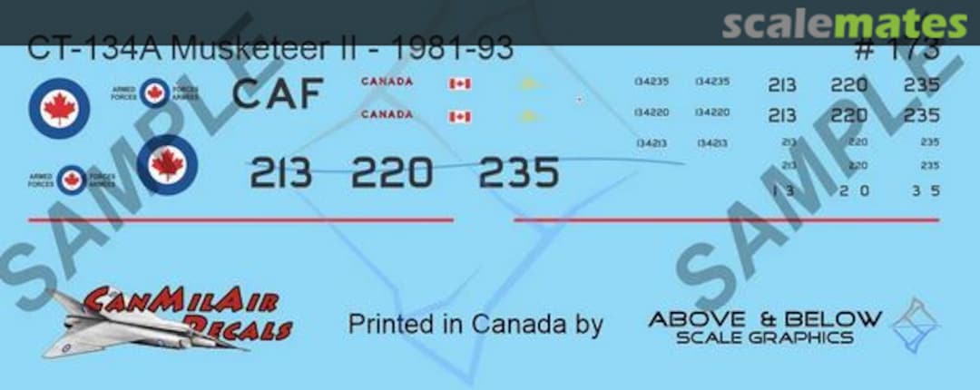 Boxart Beechcraft CT-134A Musketeer II / Sundowner 173 Above & Below Graphics