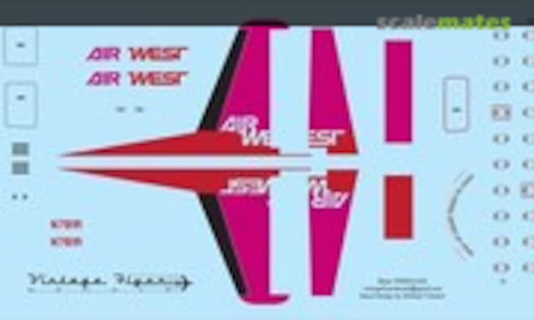 1:144 F-27 Air West (P/R) (Vintage Flyer Decals VFD144-033) VFD144-033