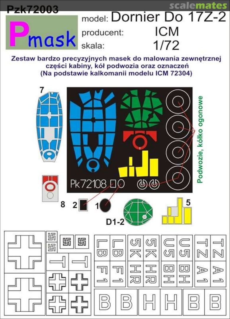 Boxart Dornier Do17-Z2 PZK72003 Pmask Boxart Dornier Do17-Z2 PZK72003 Pmask