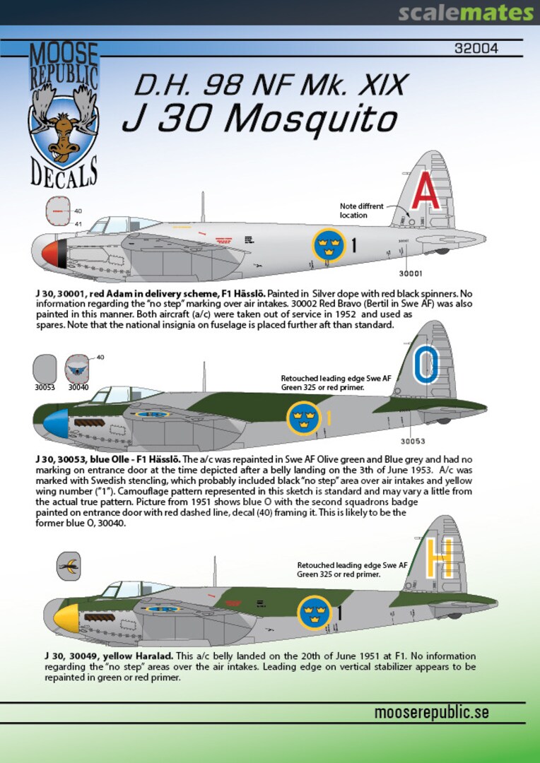 Boxart D.H. 98 NF Mk. XIX 32004 Moose Republic Decals Boxart D.H. 98 NF Mk. XIX 32004 Moose Republic Decals