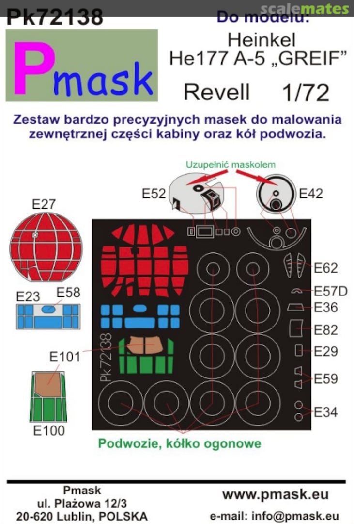 Boxart Heinkel He-177 A-5 "GREIF" PK72138 Pmask Boxart Heinkel He-177 A-5 "GREIF" PK72138 Pmask