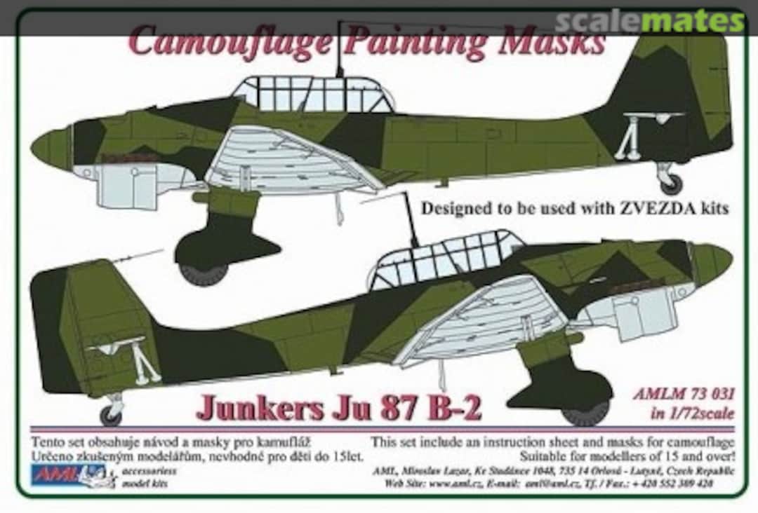 Boxart Junkers Ju 87 B-2 designed to be used wiyh ZVEZDA kits 73 031 AML