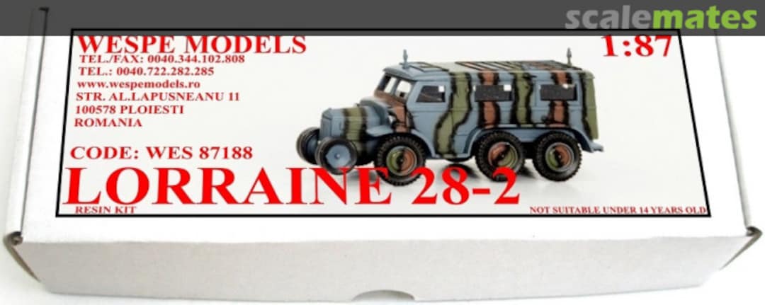 Boxart Lorraine 28-2 WES 87188 Wespe Models Boxart Lorraine 28-2 WES 87188 Wespe Models