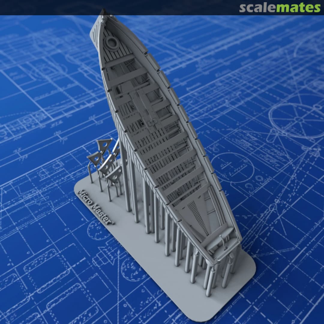 Boxart 42ft Sailing Launch with deck rack MM0273P Micro Master