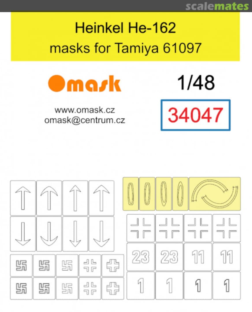 Boxart Heinkel He-162 masks 34047 Omask Boxart Heinkel He-162 masks 34047 Omask