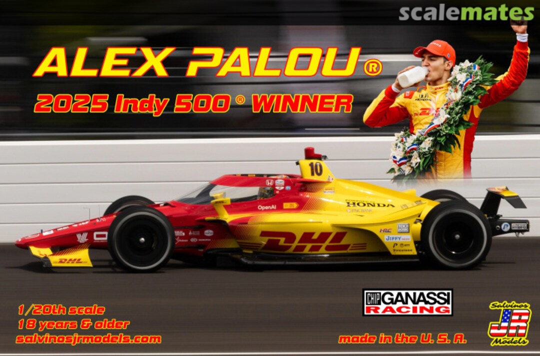 Boxart Alex Palou 2025 Indy 500 Winner Salvinos JR Models Boxart Alex Palou 2025 Indy 500 Winner Salvinos JR Models