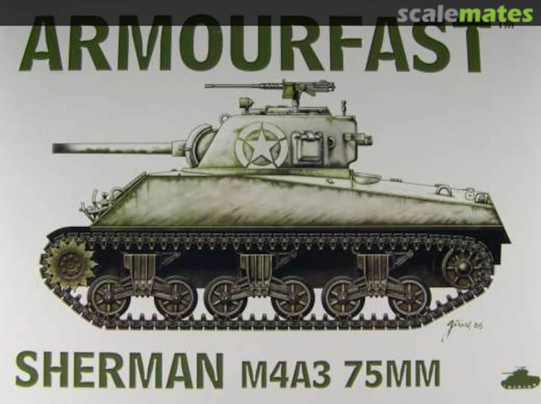 Boxart M4A3 Sherman 75mm 99014 Armourfast