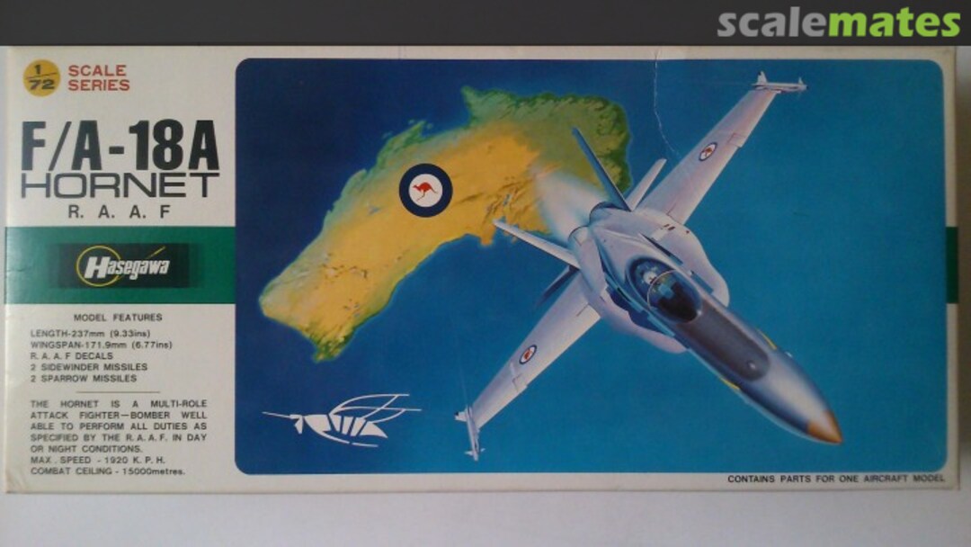 Boxart F/A-18A Hornet R.A.A.F. E018(E18) Hasegawa