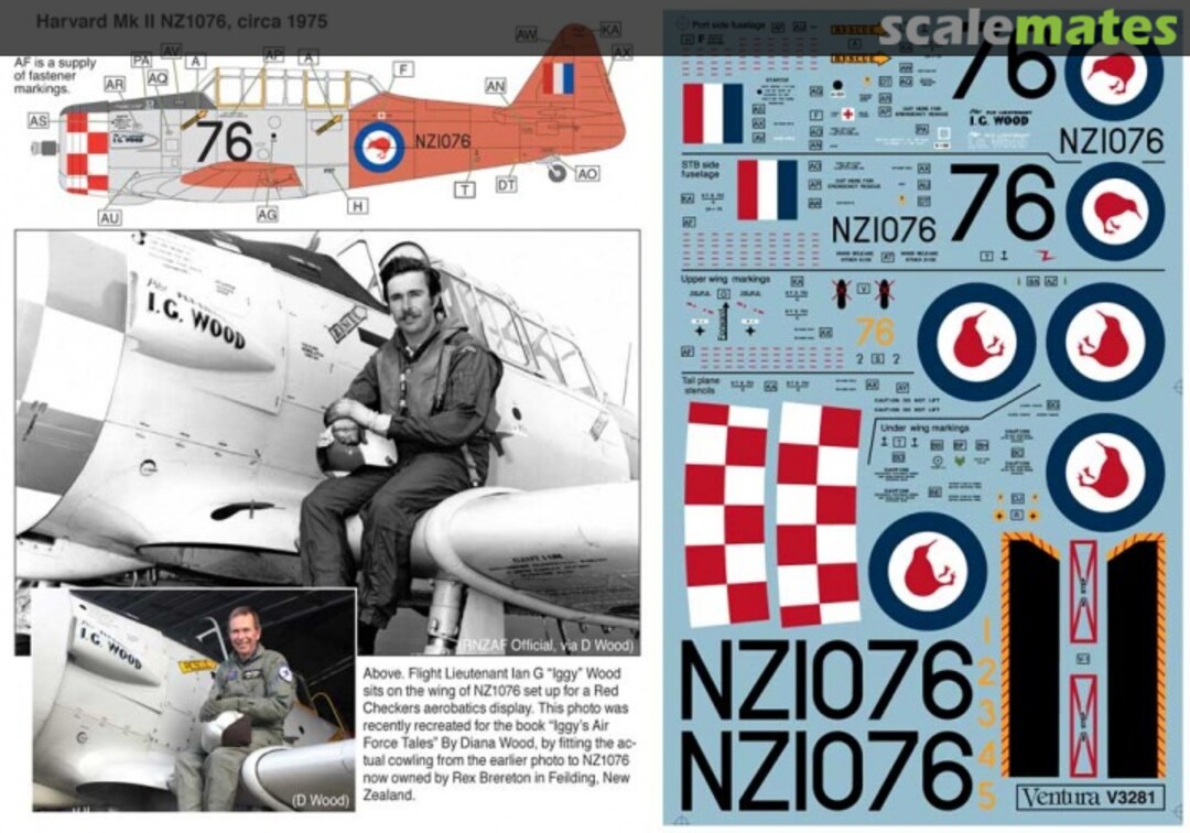 Boxart RNZAF Harvard, "kiwi" roundels V3281 Ventura