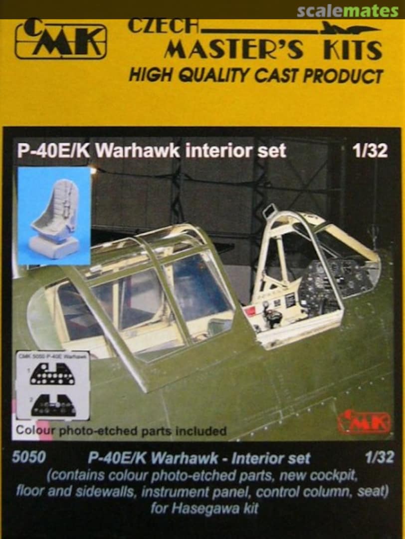 Boxart P-40 E/K Warhawk Interior set 5050 CMK Boxart P-40 E/K Warhawk Interior set 5050 CMK