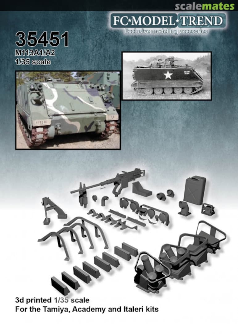 Boxart M113A1A2 3d printed details 35451 FC Model Trend Boxart M113A1A2 3d printed details 35451 FC Model Trend