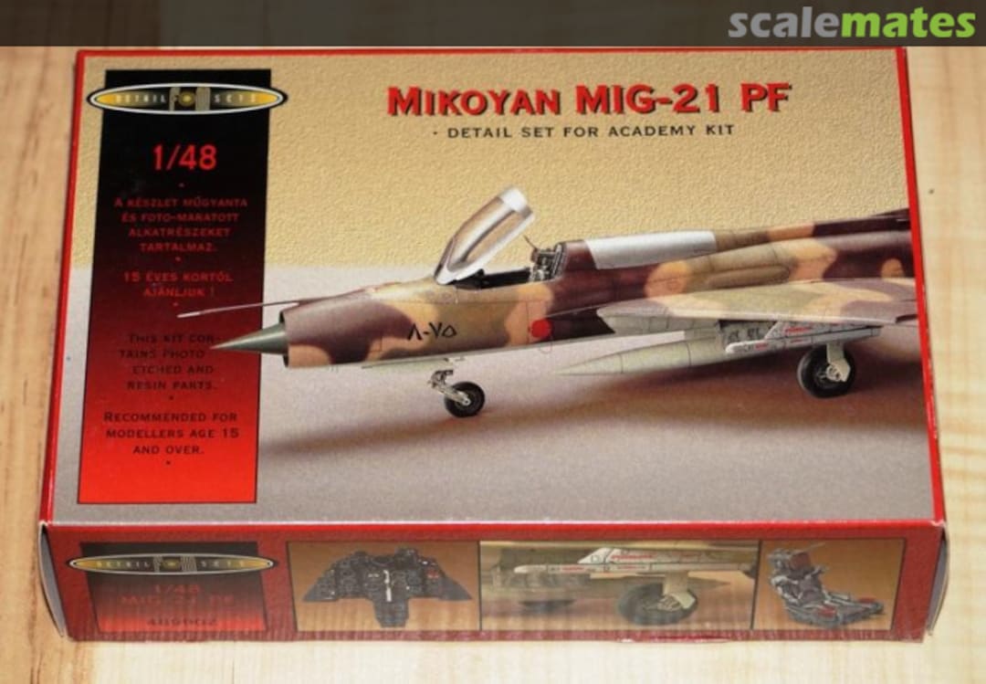 Boxart Mikoyan MiG-21 PF Detail Set 489902 FM Detail Boxart Mikoyan MiG-21 PF Detail Set 489902 FM Detail